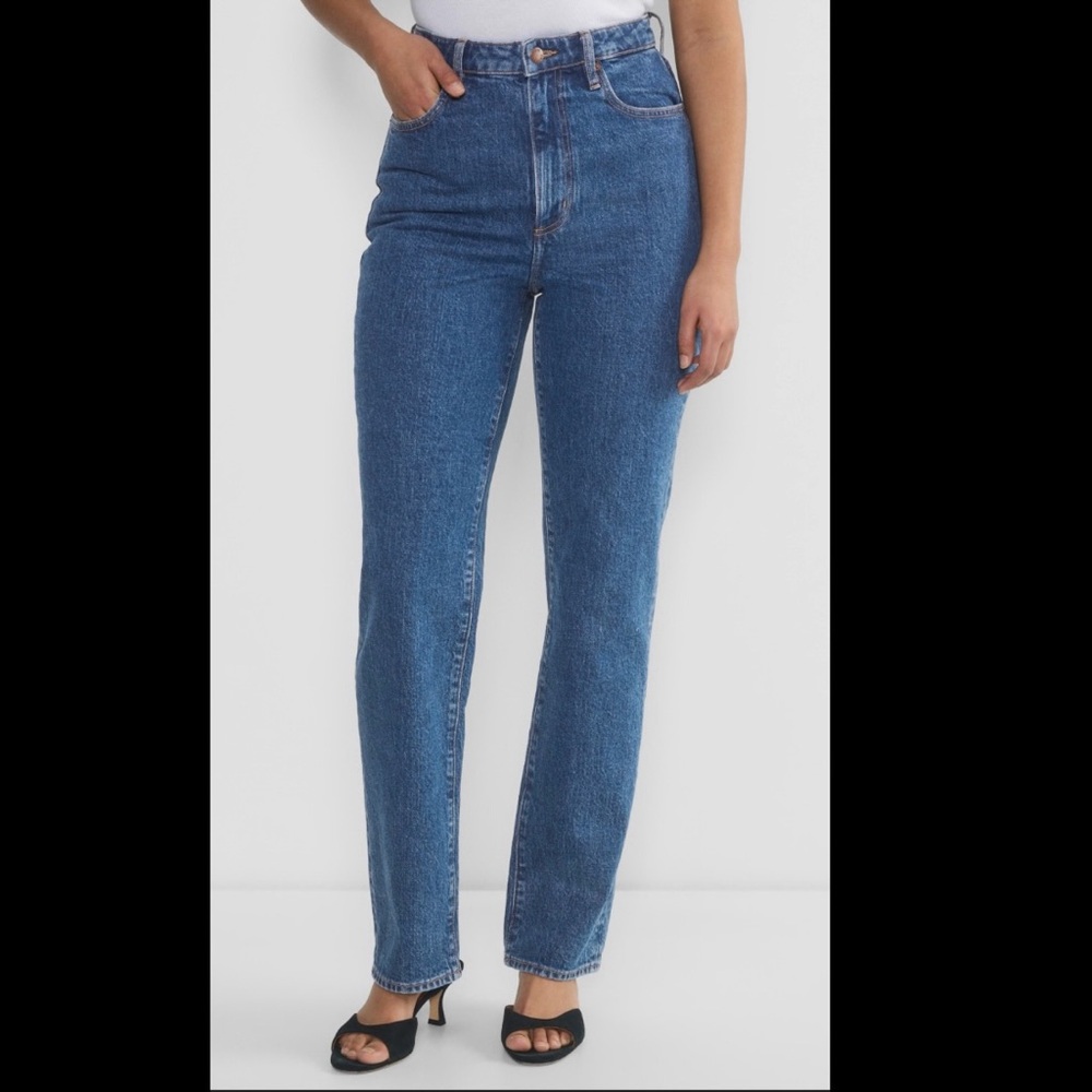 Aritzia Denim Forum Rowan Curve Fit Ankle Medium Blue Jeans sz 24
